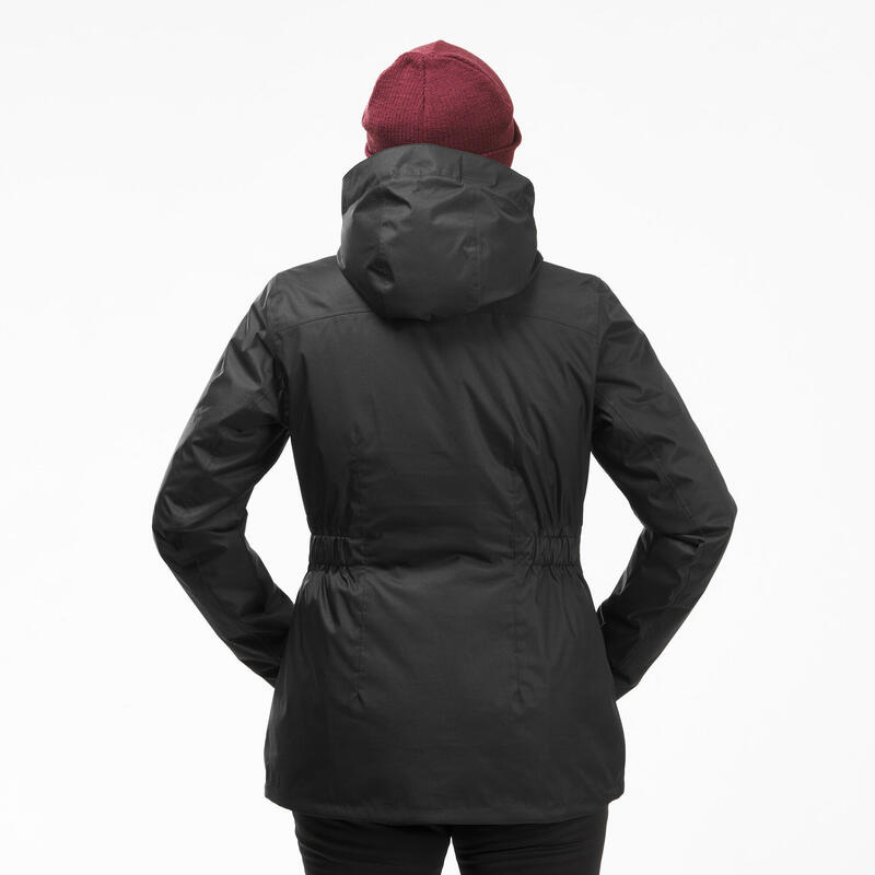 Kadın Su Geçirmez Outdoor Kar Montu/Kışlık Mont - Siyah - SH500 -10 °C