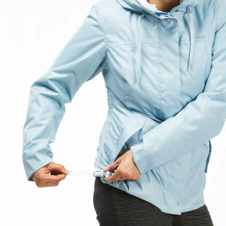 Women’s waterproof hiking jacket -10°C, NH500 - Blue