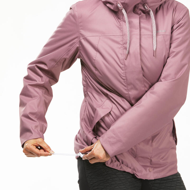Winterjacke Damen bis -10 °C wasserdicht Winterwandern - SH500 rosa
