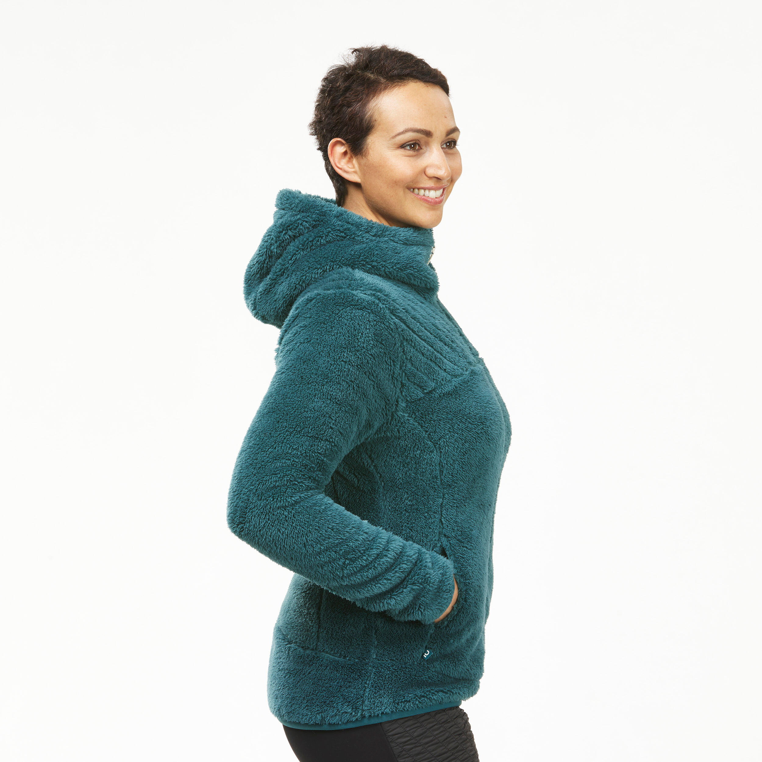 Women's Warm Fleece Hiking Jacket - SH100 ULTRA-WARM 3/6