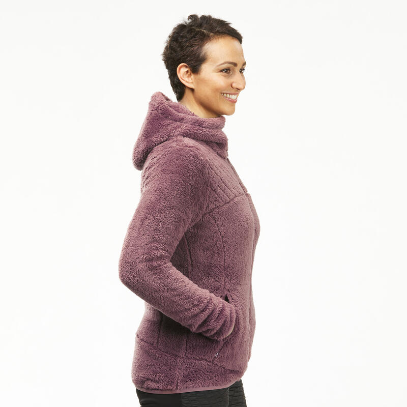 Warme wandelfleece voor dames SH500 taupe