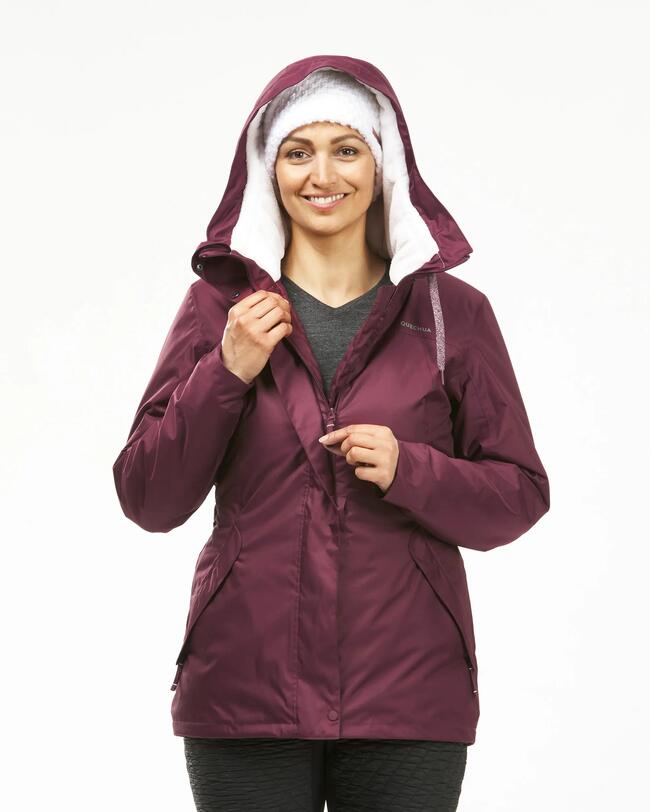 Women’s hiking waterproof winter jacket - SH500 -10°C