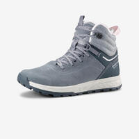CHAUSSURES CHAUDES IMPERMÉABLES DE RANDONNÉE -SH100 WARM CUIR LACET-ENFANT 35-38