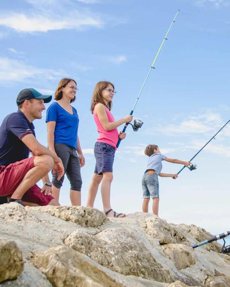 Sea Fishing Kit with Travel Rod & Reel. Includes Sea Fishing Rod, Reel, Net  & Tackle For Fishing From Beach, Pier or Rocks.