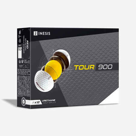 Pelotas de golf x12 unidades - Inesis Tour 900 blanco