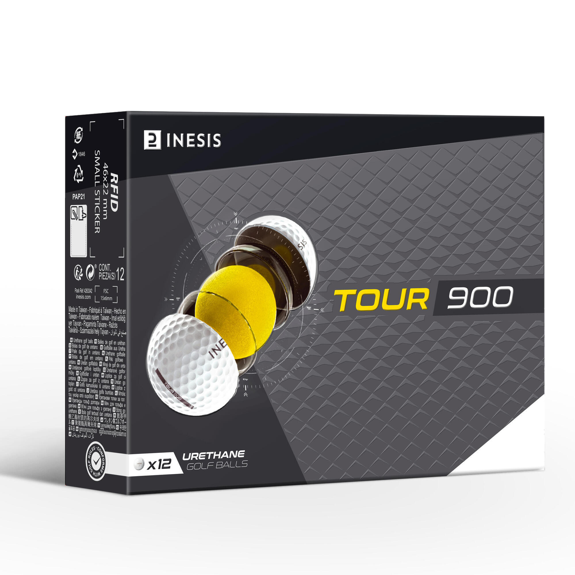 Mingi Golf TOUR 900 X12 Alb INESIS decathlon.ro
