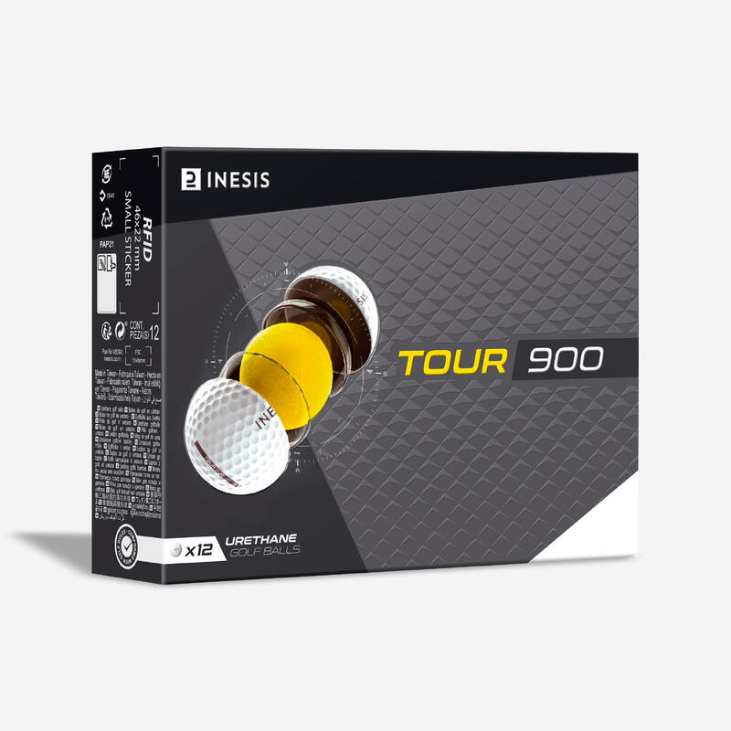 Golfové míčky Tour 900 bílé 12 ks