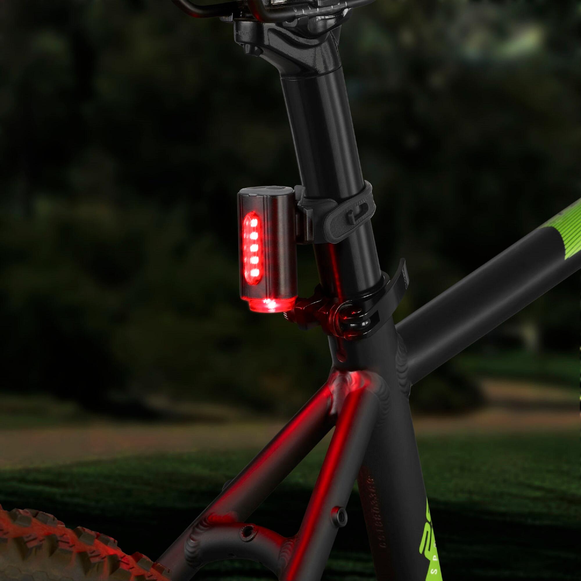 Fahrradbeleuchtung Rücklicht Fischer Twin 360° mit Bodenbeleuchtung 6/8