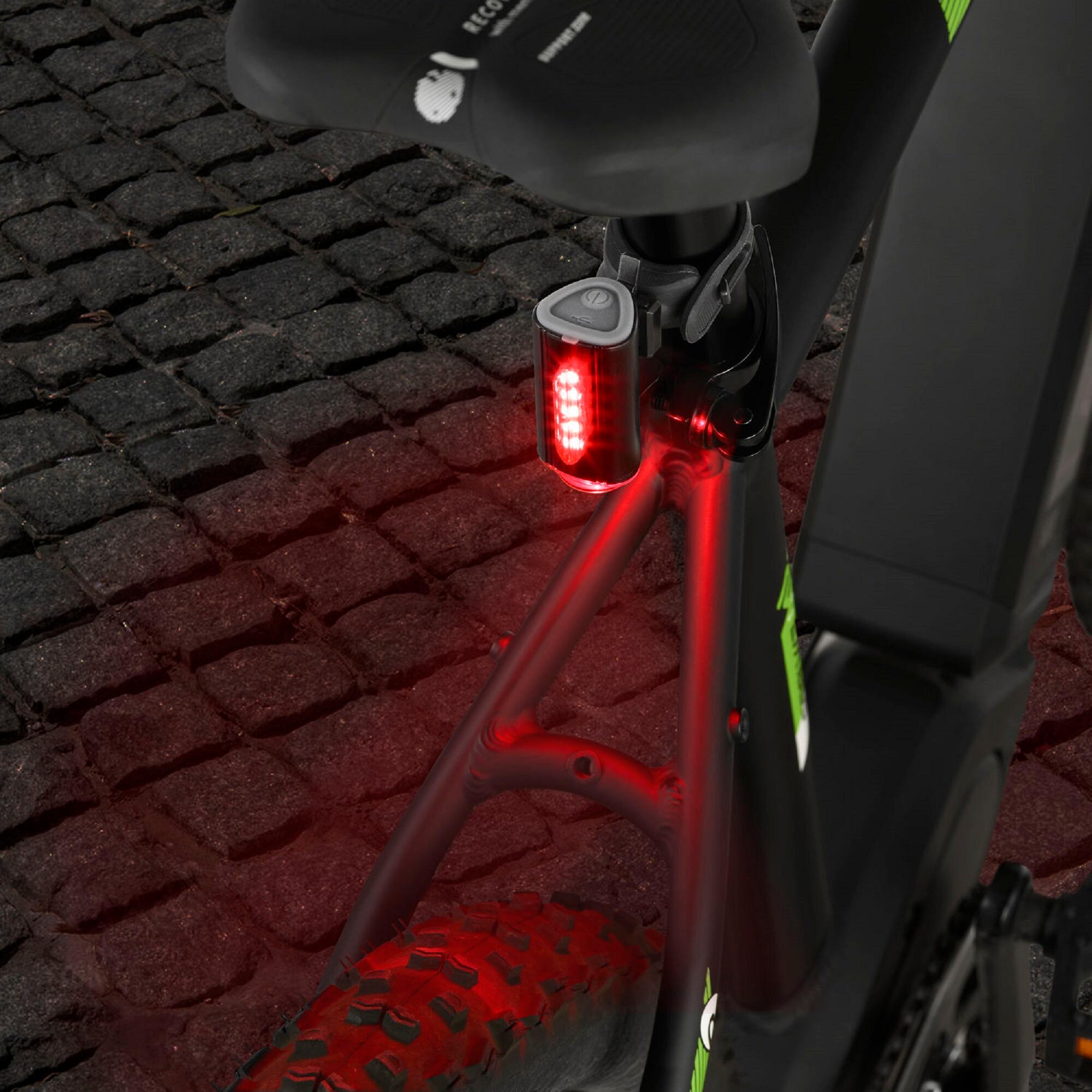 Fahrradbeleuchtung Rücklicht Fischer Twin 360° mit Bodenbeleuchtung 7/8