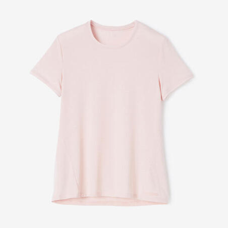 T-shirt running doux et respirant femme - Soft rose