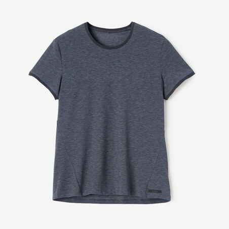 Soft and breathable women's running T-shirt - dark grey