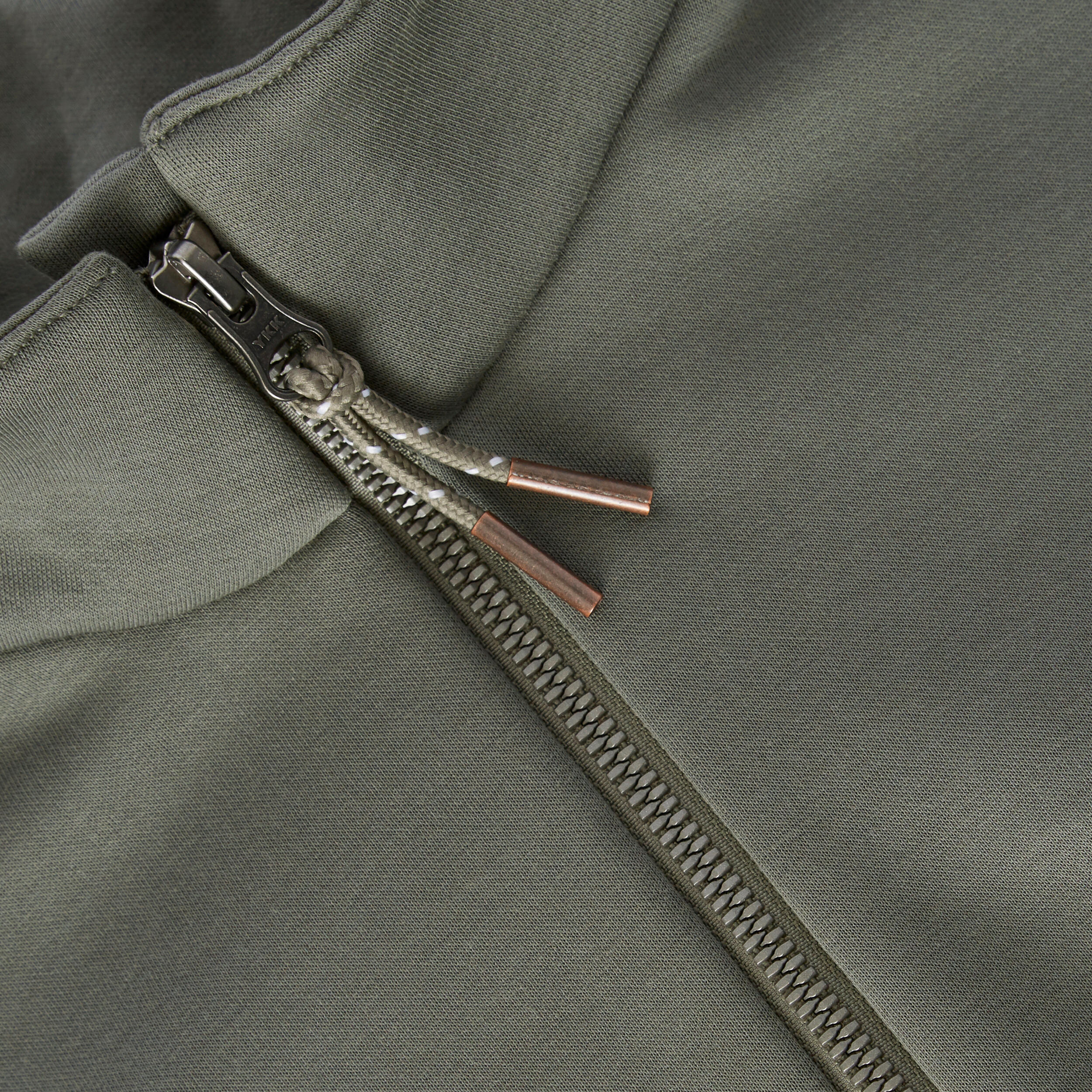 Women's zip-collar running sweatshirt Warm+ - khaki 8/13