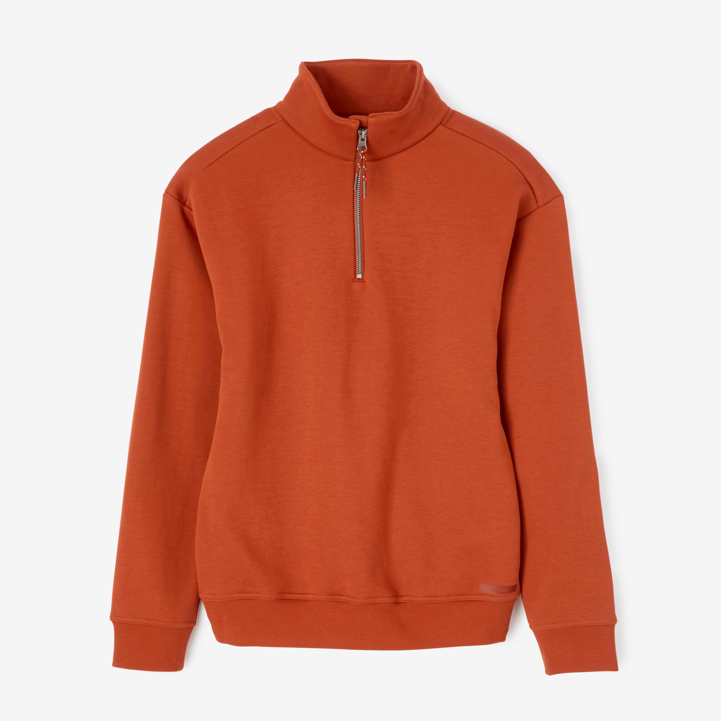 Women's zip-collar running sweatshirt Warm+ - brown 9/10