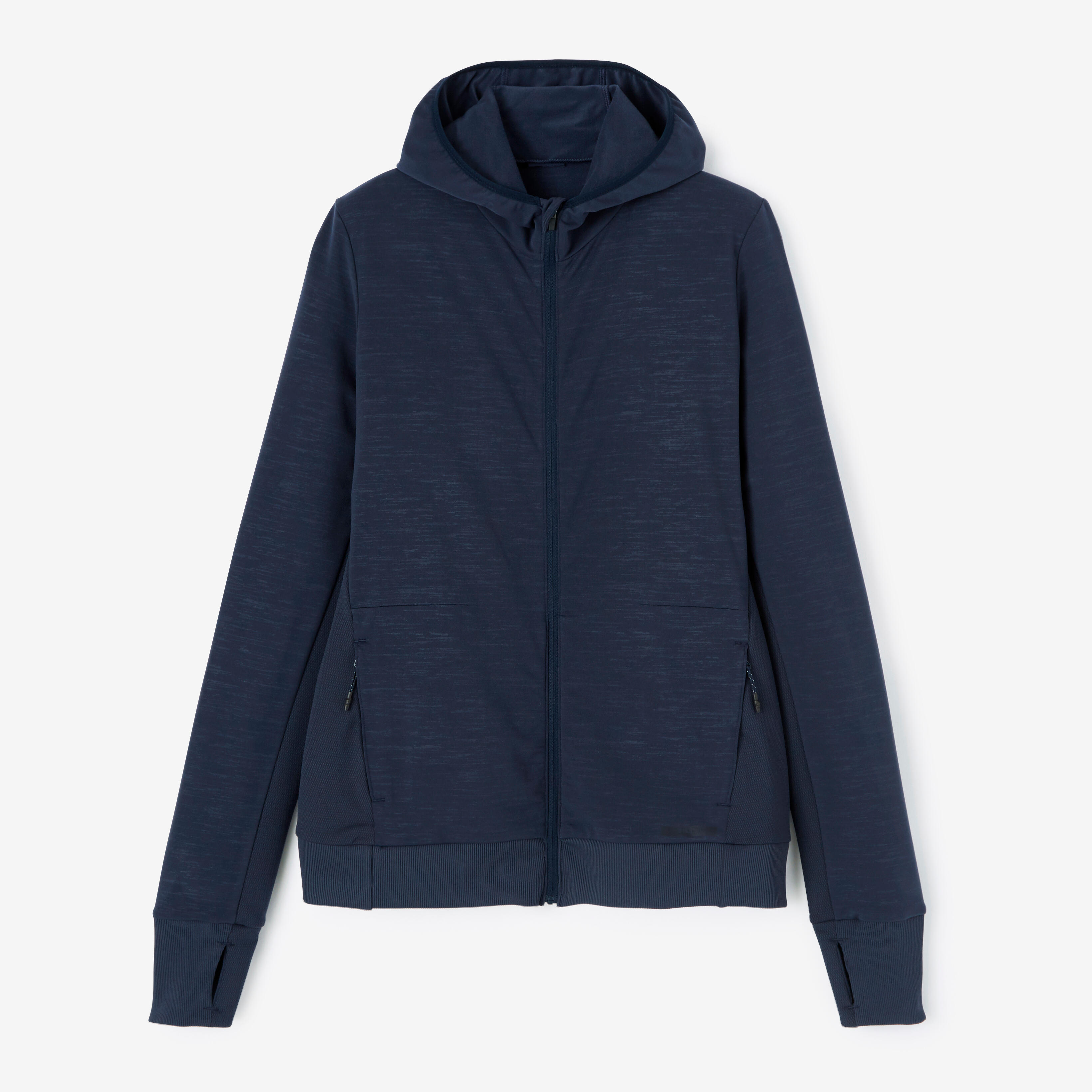Buy Women's Running Hooded Jacket Warm Dark Blue Online Decathlon