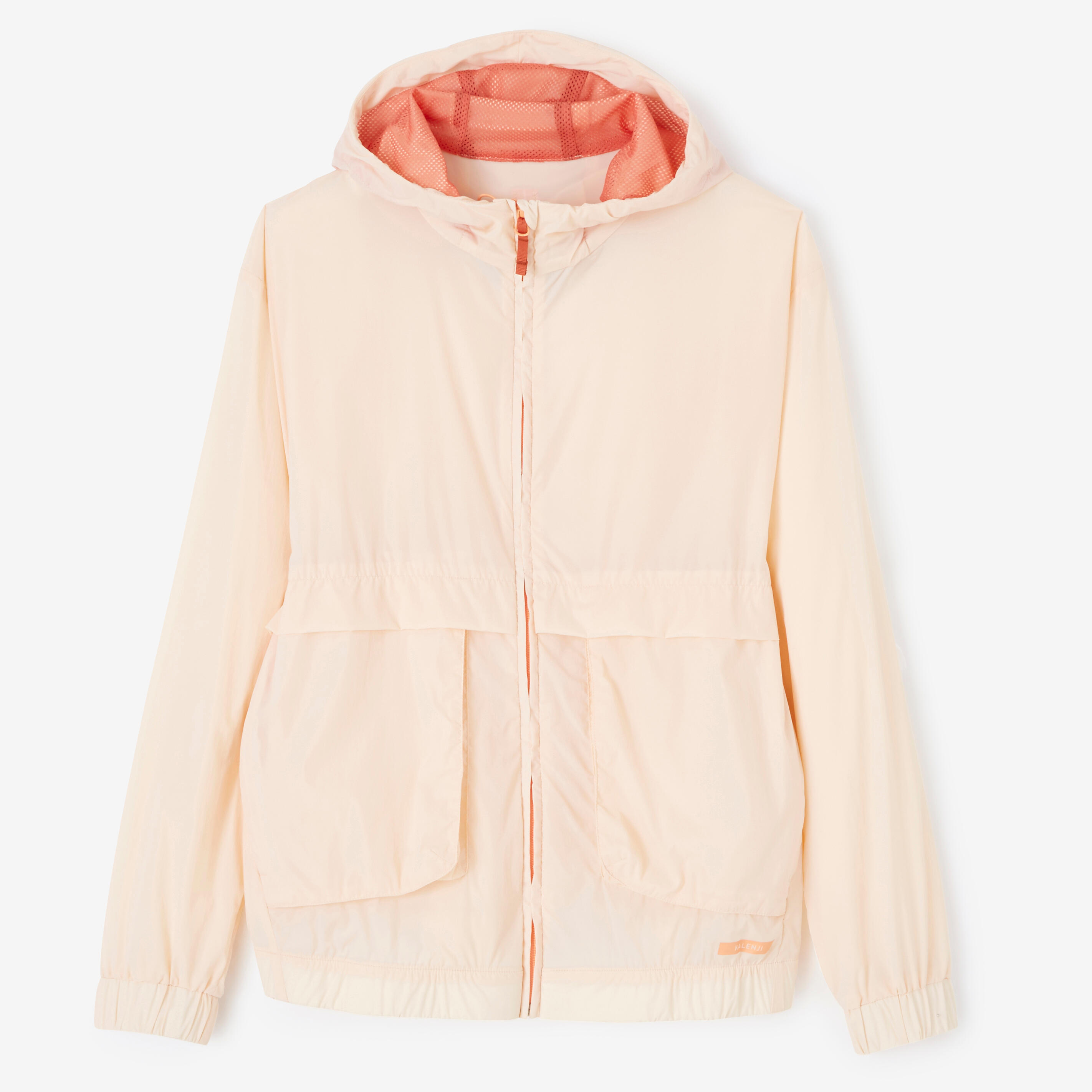KIPRUN RUN 500 WOMEN's WINDPROOF RUNNING JACKET-ORANGE 8/10