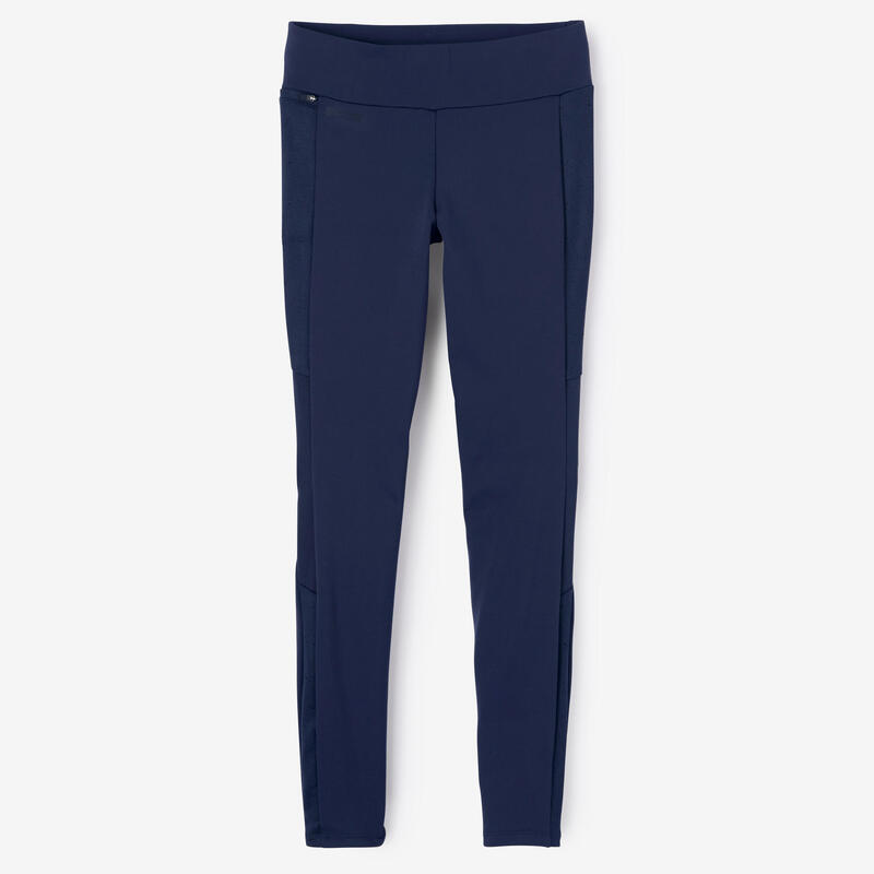 Legging running long chaud femme - Warm+ bleu foncé