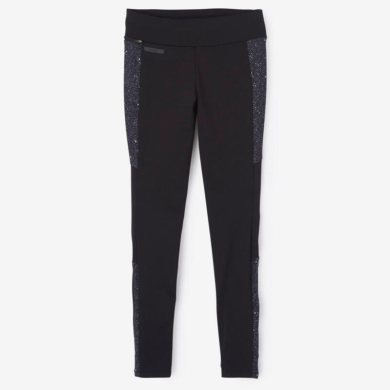 Legging running long chaud Femme - Warm+ noir gris