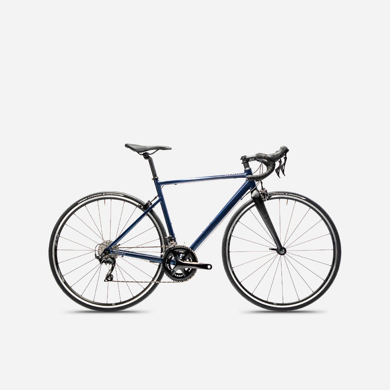 Bicicleta de carretera mujer aluminio Shimano 105 EDR AF azul marino