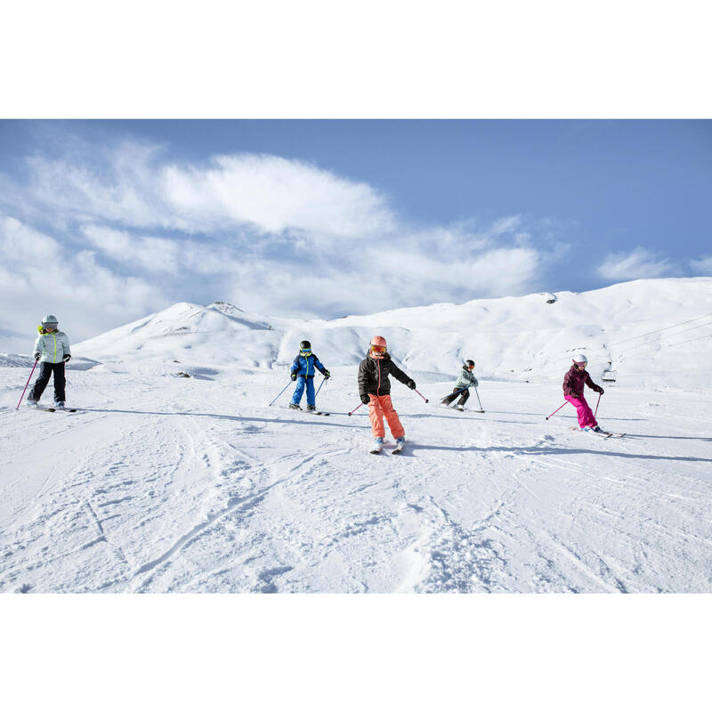 Casaco Acolchoado de Ski Muito Quente e Impermeável 580 Warm Criança Cinzento