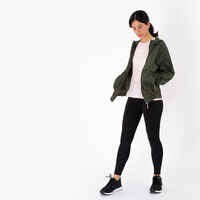 Women's windproof running jacket - KIPRUN Run 500 Wind - Khaki