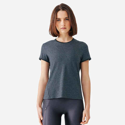 
      Laufshirt kurzarm Damen weich atmungsaktiv - Soft dunkelgrau
  