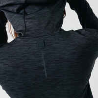 Sudadera Running Warm Mujer Negro Capucha