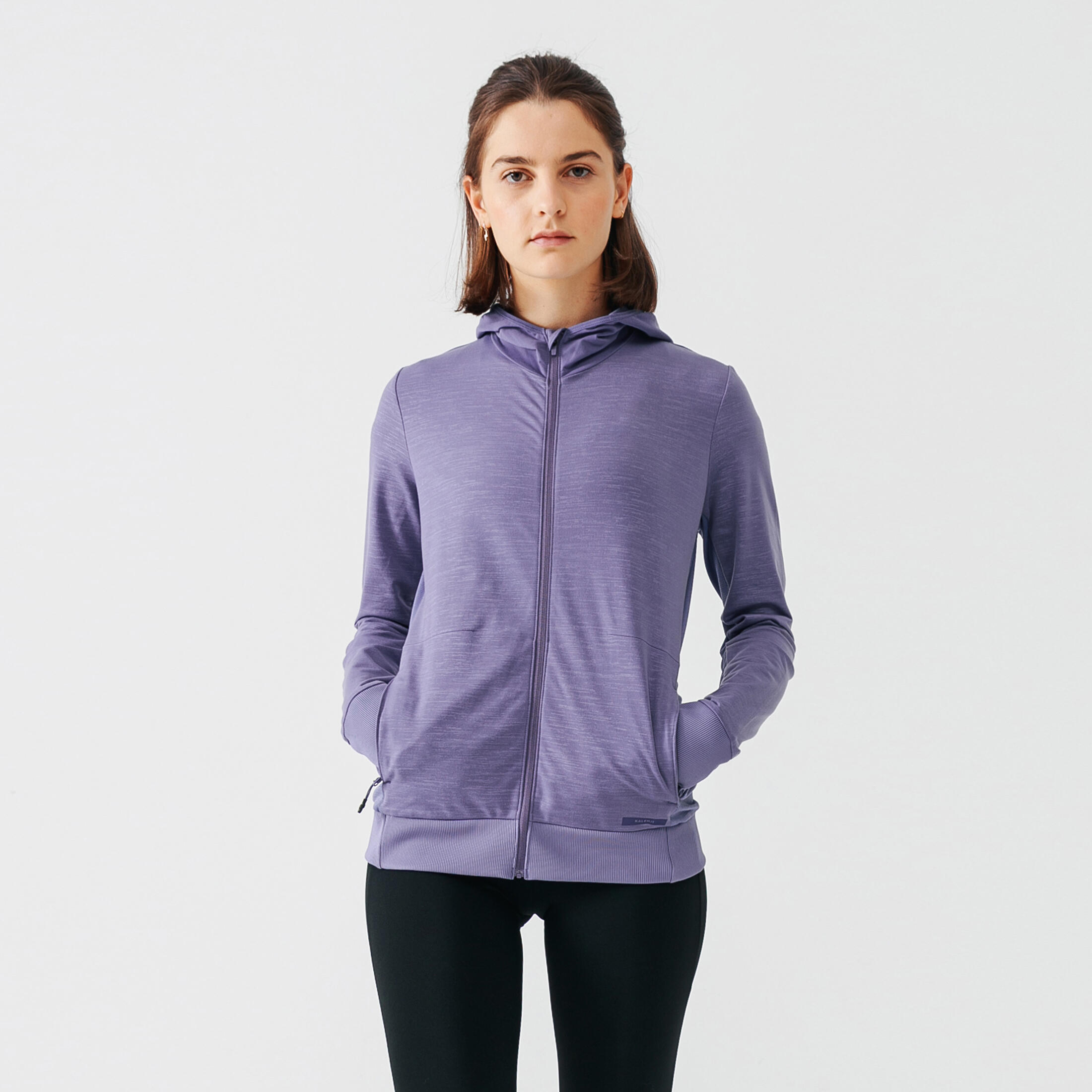 Women's running hooded jacket - Warm purple