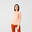 Women's ½-zip long-sleeved running T-shirt Dry+ - light orange