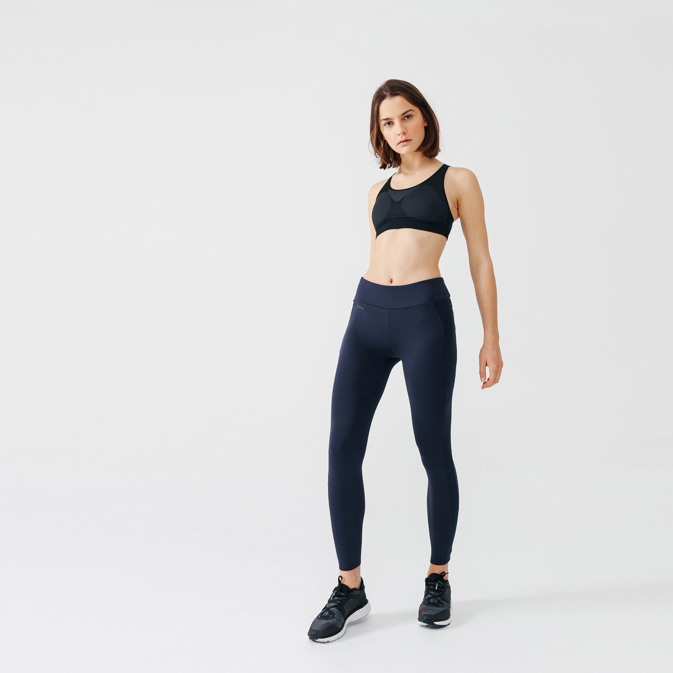 Women's long running leggings Warm+ - dark blue 4/9