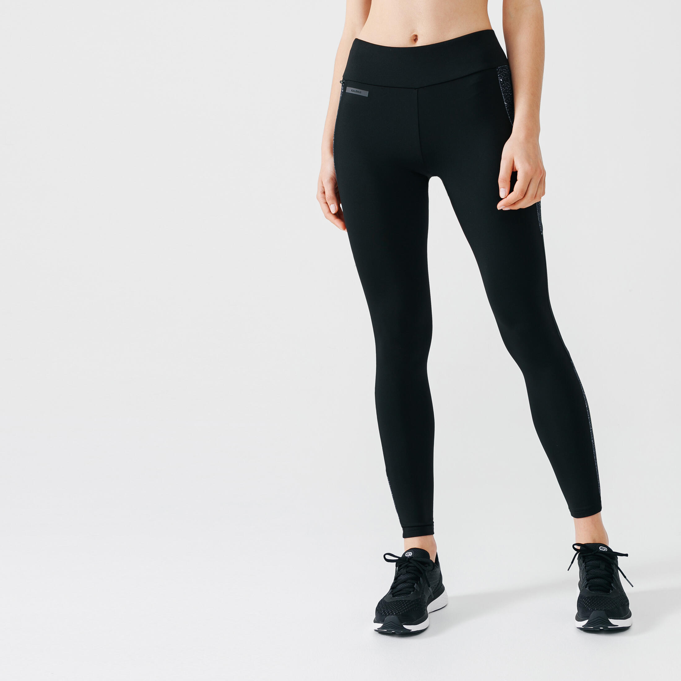 Women’s Long Running Leggings - Warm+ Black/Grey