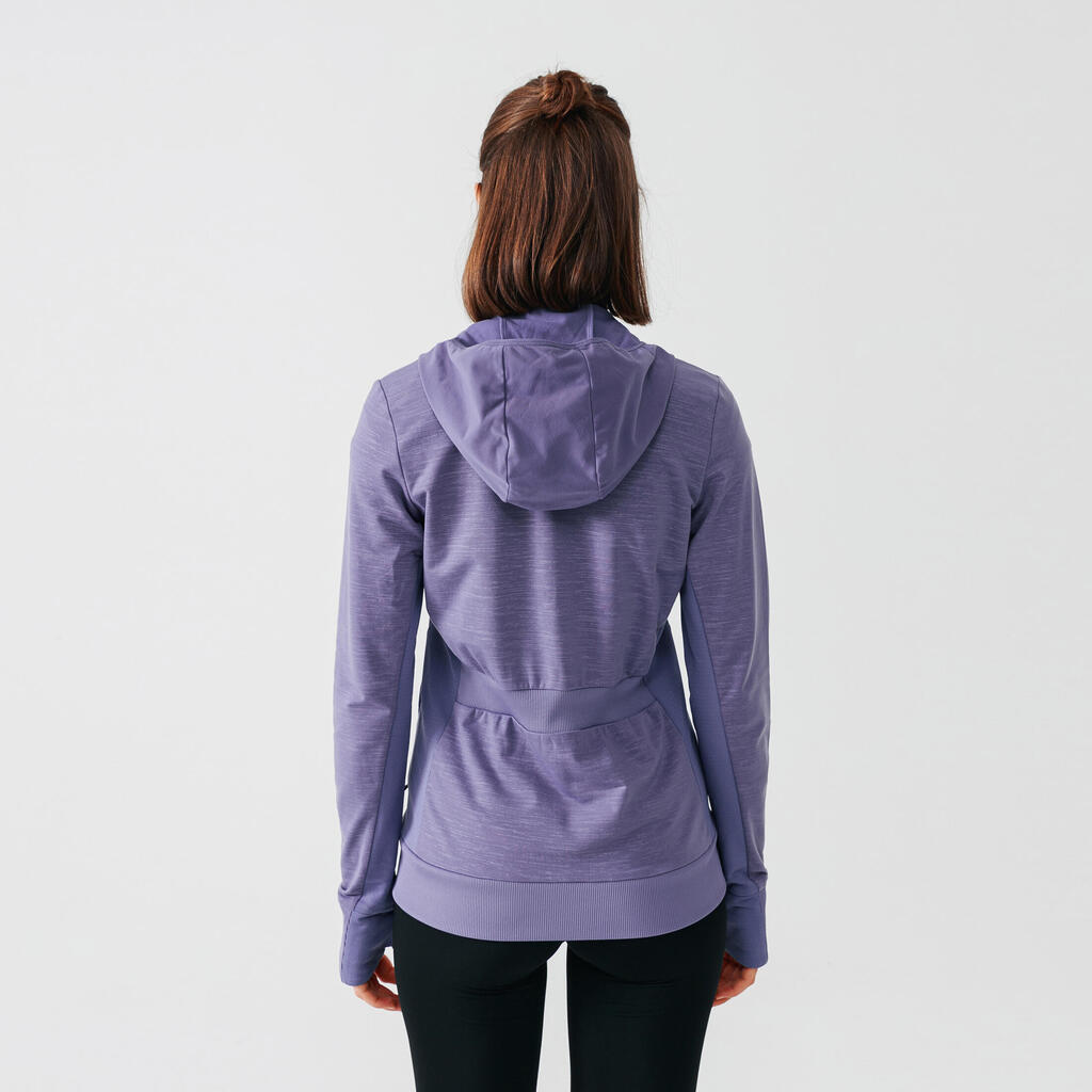 Warm Women's Hooded Running Jacket - pink