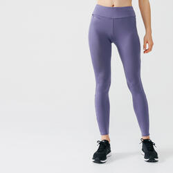 女款保暖跑步緊身褲RUN WARM+ - 紫色