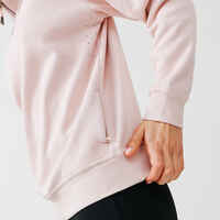 Lauf-Sweatshirt Kragen Reissverschluss Warm+ Damen rosa
