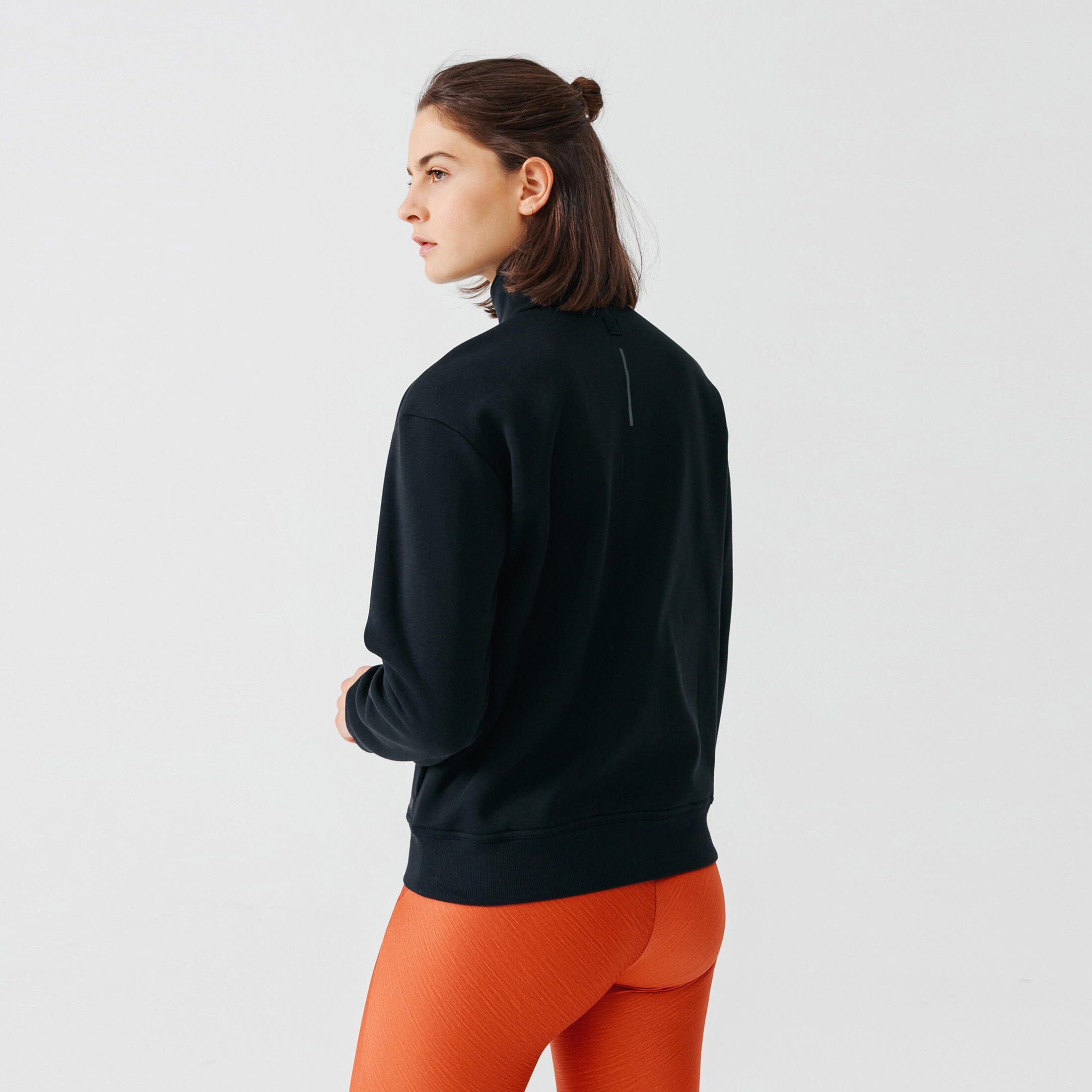 Women's Running Warm Zip Collar Sweatshirt Warm+ - black 2/10