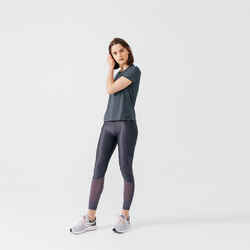 Soft and breathable women's running T-shirt - dark grey