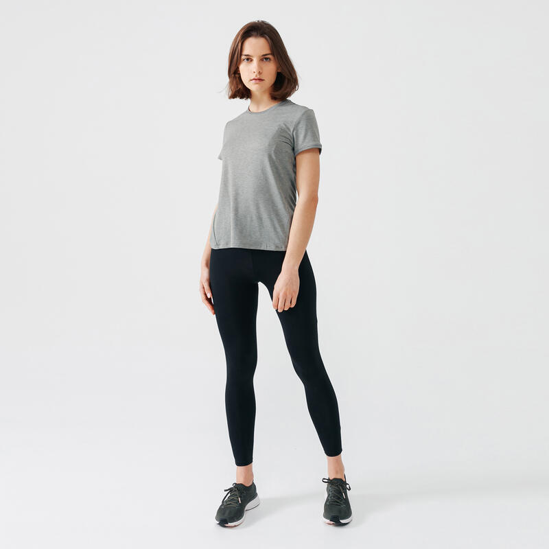 Laufshirt kurzarm atmungsaktiv Soft Damen khaki