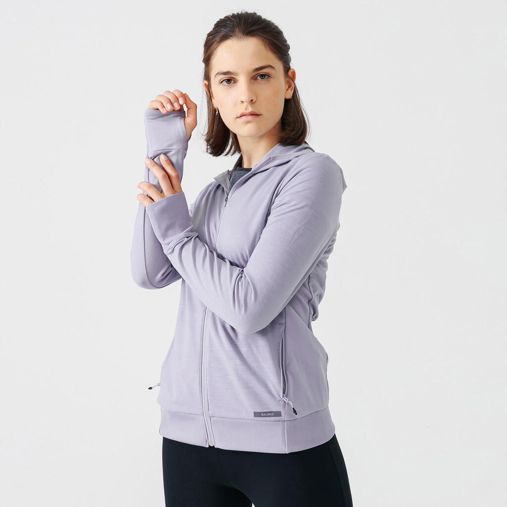 Women's Running Hooded Jacket Warm - purple