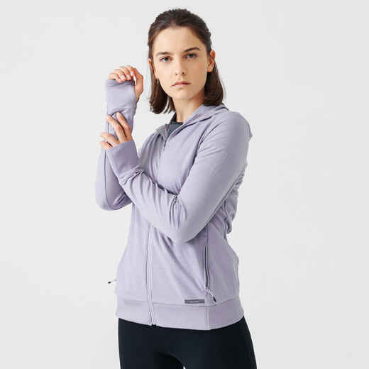 
      Women's Running Hooded Jacket Warm - purple
  