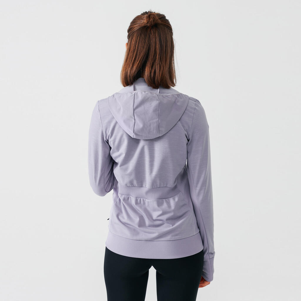 Women's Running Hooded Jacket Warm - purple