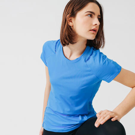 RUN DRY + WOMEN'S RUNNING T-SHIRT - BLUE