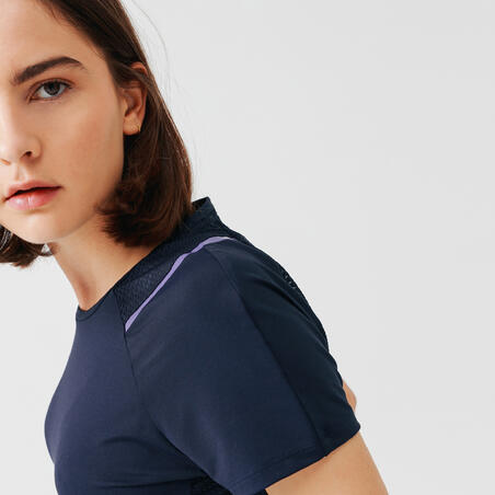 RUN DRY + WOMEN'S RUNNING T-SHIRT - DARK BLUE