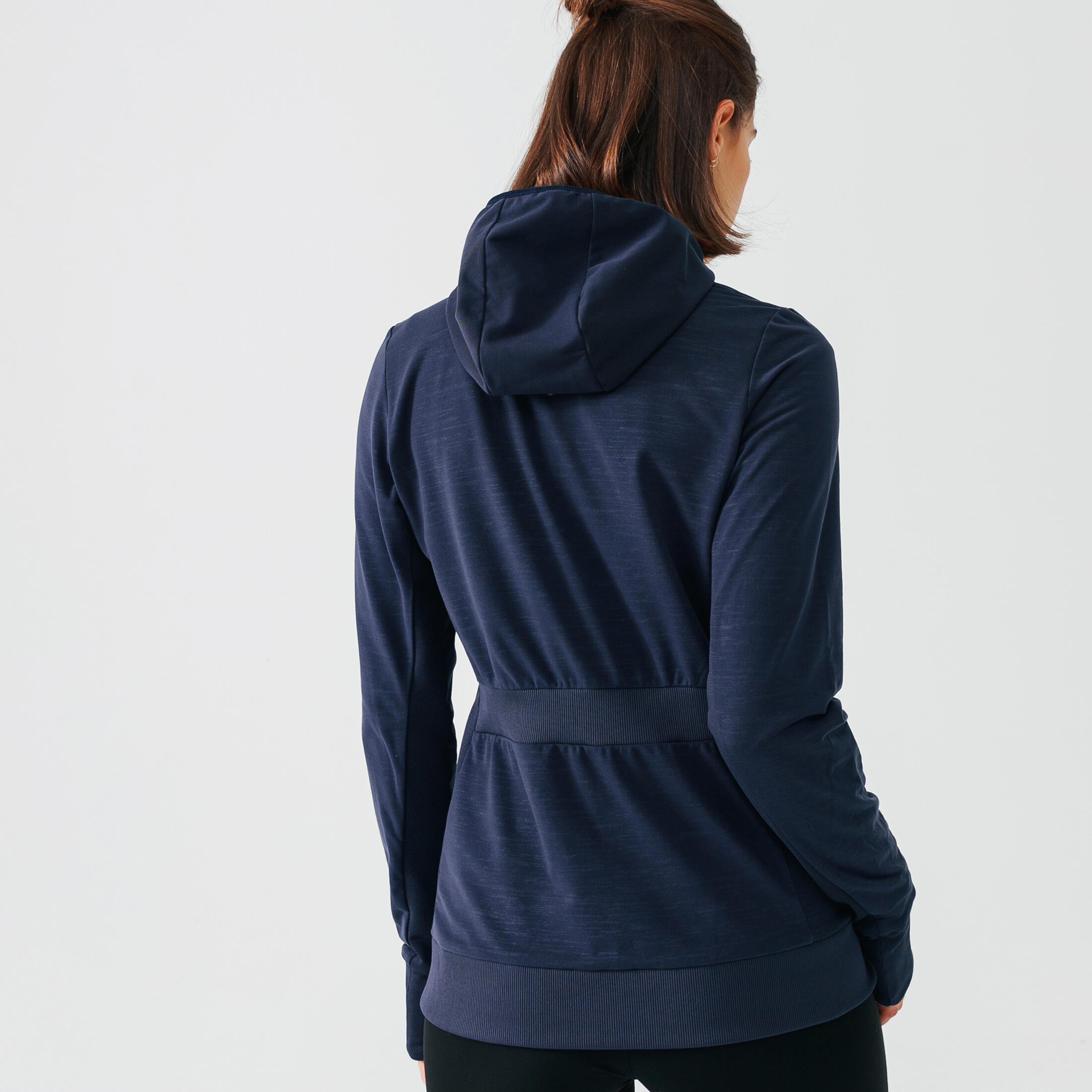 Women's Running Hooded Jacket Warm - dark blue 2/9