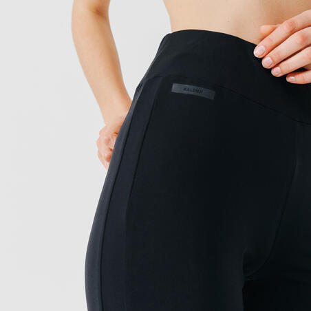 Брюки для бега утепленные женские черные RUN WARM