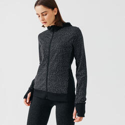 Chaqueta cortavientos running reflectante Mujer negro KALENJI | Decathlon