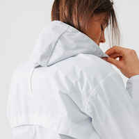 Women's Running Water Repellent Jacket - KIPRUN Run 100 Rain - White