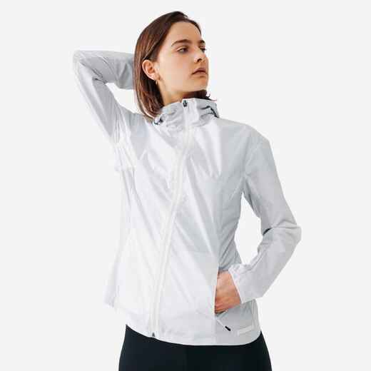 
      Veste déperlante de running Femme - KIPRUN Run 100 Rain Blanche
  