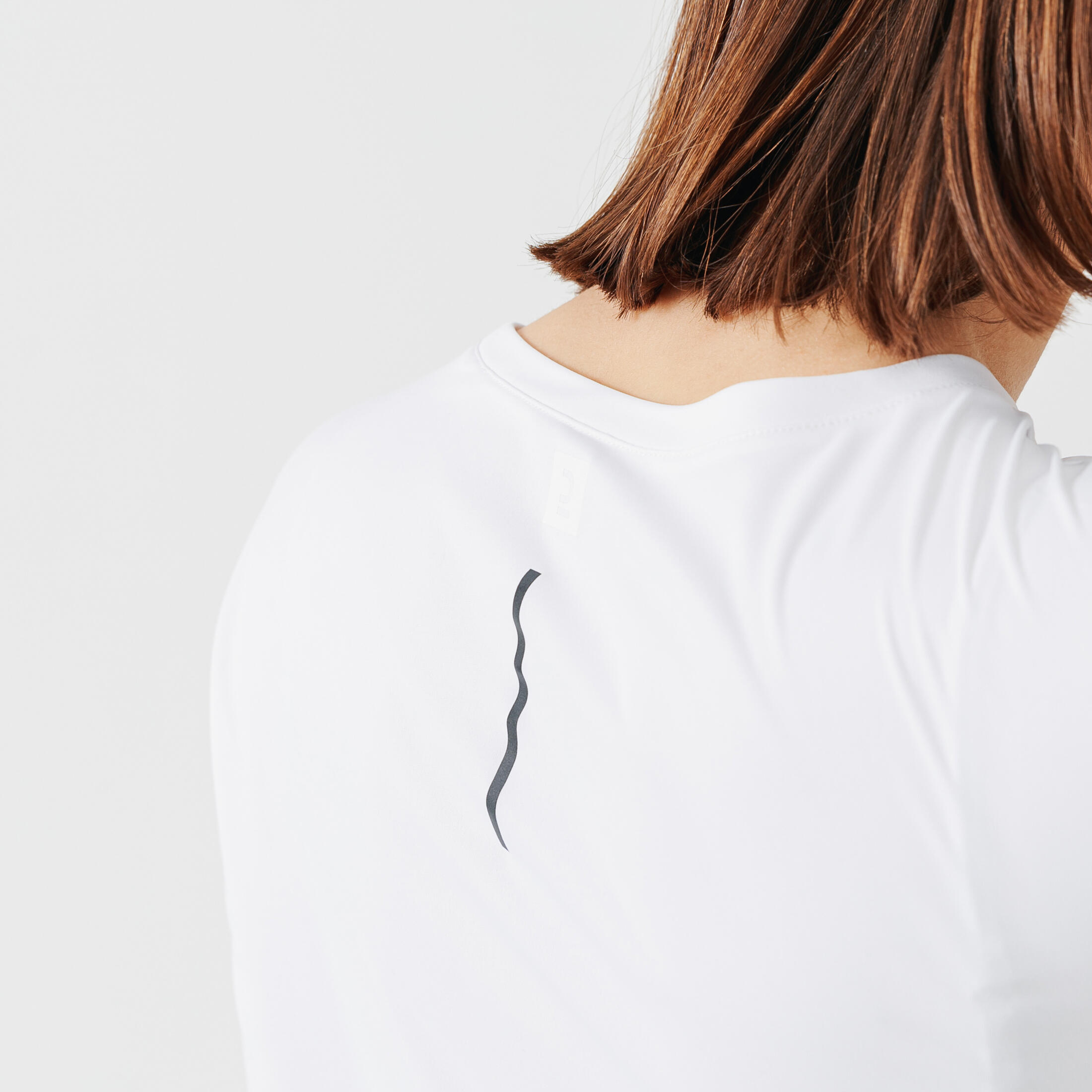 Women's long-sleeved running T-shirt Sun Protect - white 5/6