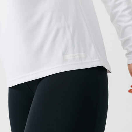 Camiseta Manga Larga Running mujer - Sun Protect Blanco - Decathlon