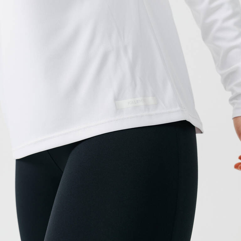 Women's long-sleeved running T-shirt Sun Protect - white