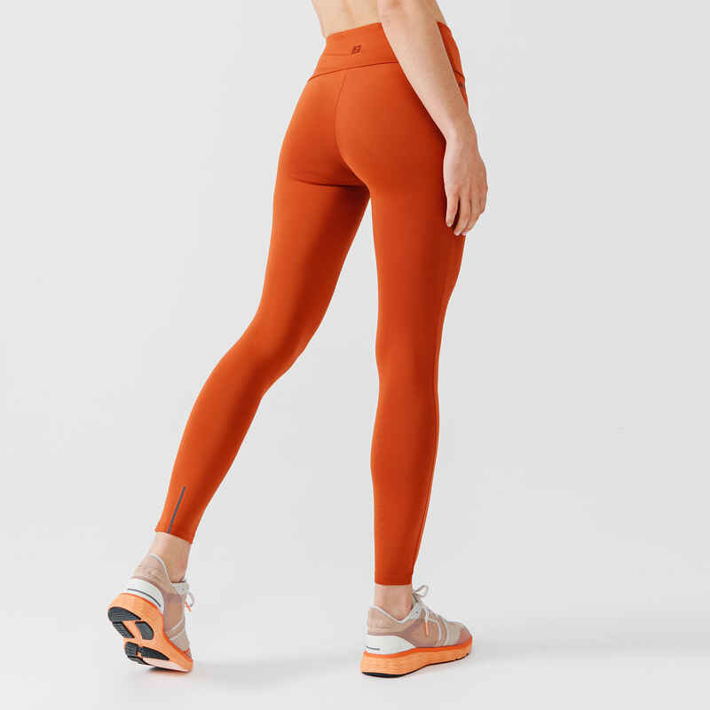 Women's running leggings with body-sculpting (XS to 5XL - large size) -  orange